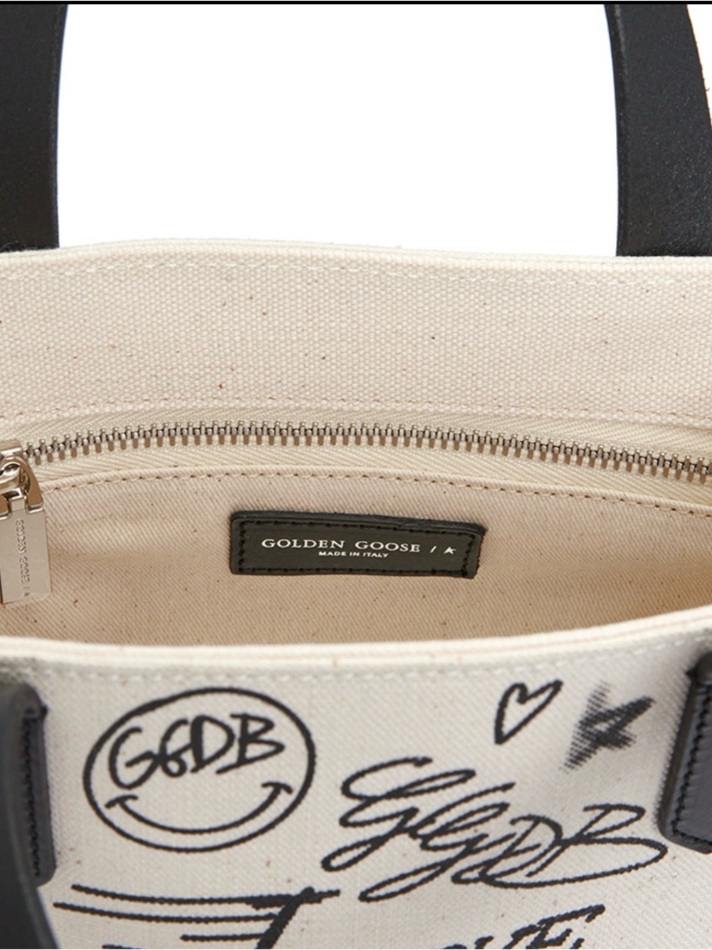 NWT a Golden Goose California Mini Canvas & Leather Tote - Picture 4 of 12